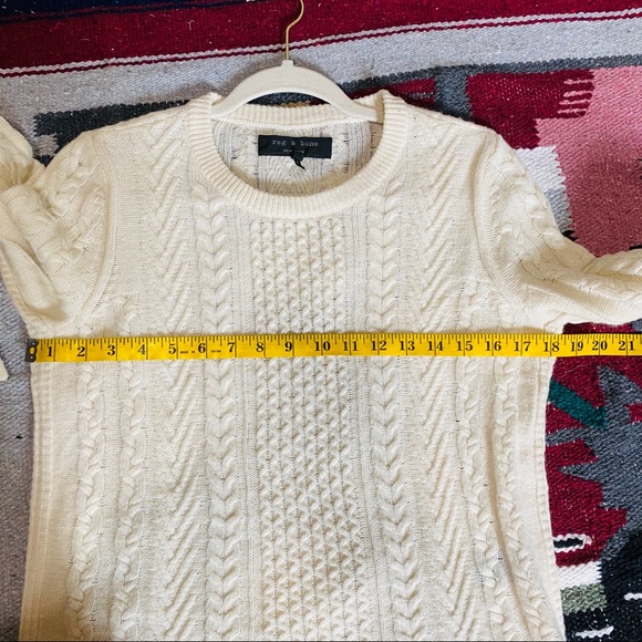 rag & bone wool fisherman knit sweater - Picture 8 of 10